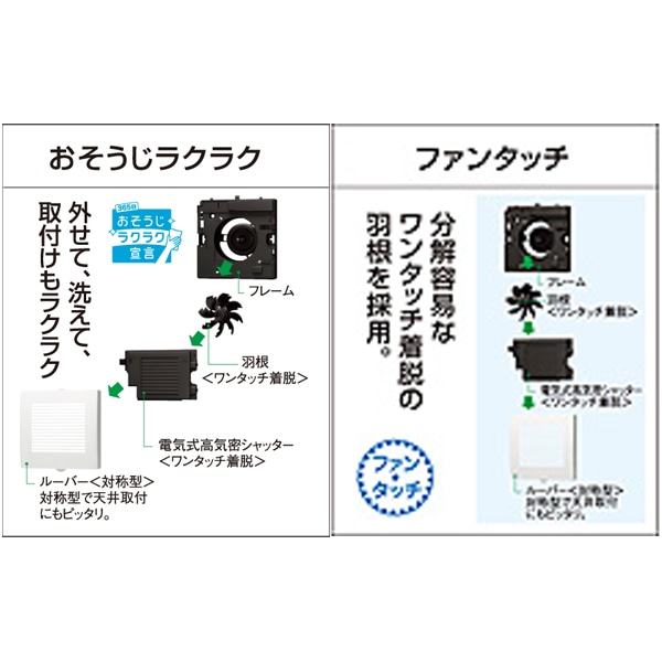 パナソニック パイプファン 排気・強-弱 プロペラファン 壁・天井取付 高気密電気式シャッター付 FY-08PFK9VD