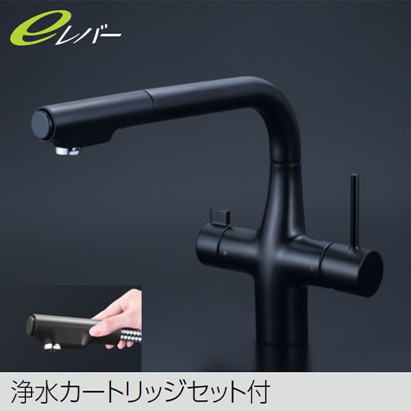 KVK ビルトイン浄水器用シングルシャワー付混合栓(eレバー)マット