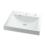 カクダイ 角型洗面器（ポップアップ独立つまみタイプ） 493-072H