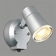 コイズミ照明 LED付スポットシルバー 非調光 電球色60W相当人感センサ AU52701